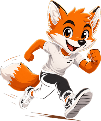 The CardioSurf fox mascot